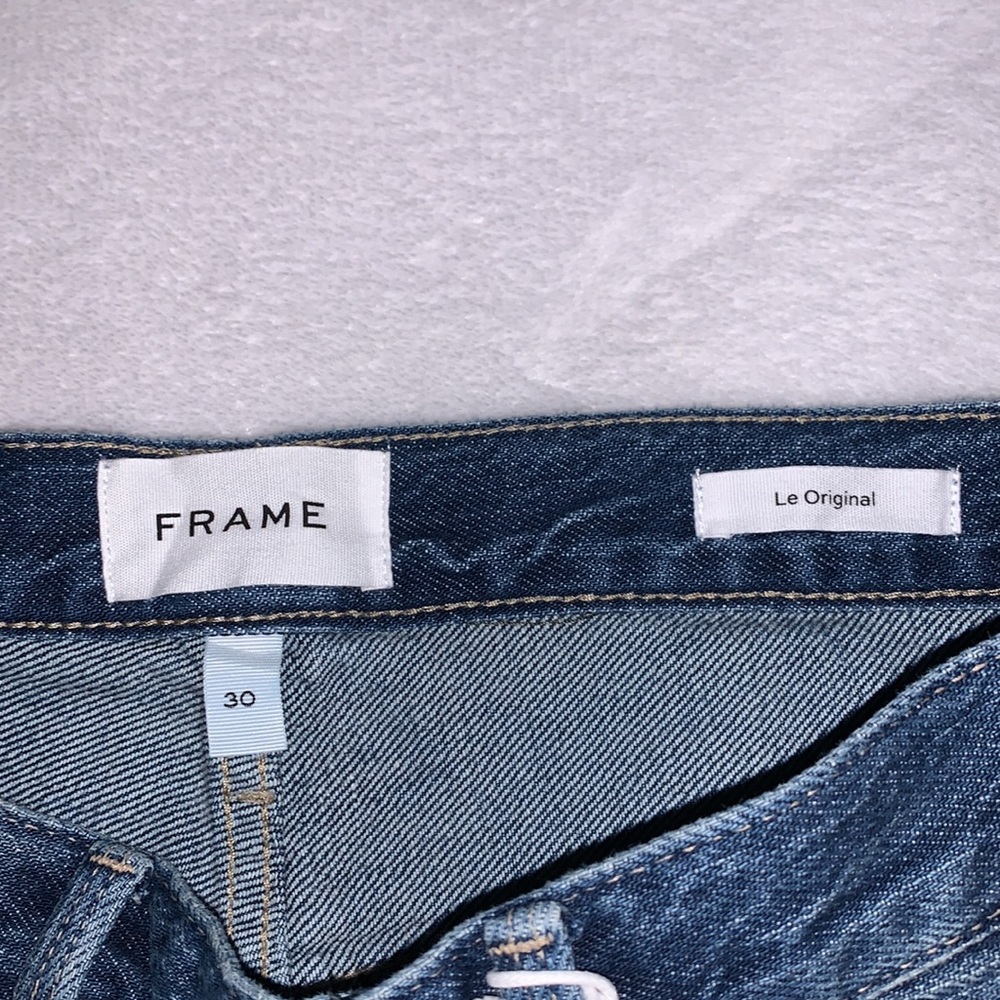 frame le original high rise straight fit jeans - Picture 3 of 8